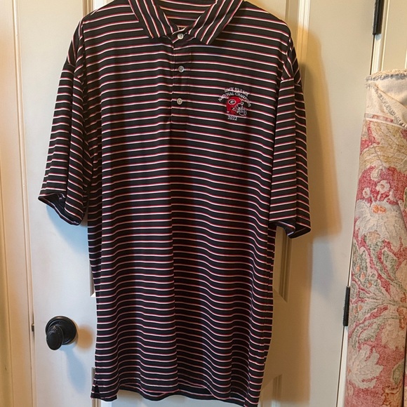 Onward Reserve UGA Football Classic Striped Polo Shirt - Picture 1 of 4
